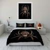 Realistic Spider On Web Pattern Bedding Duvet Cover Set  (1*Duvet Cover 2*Pillowcases, Without Duvet Insert)