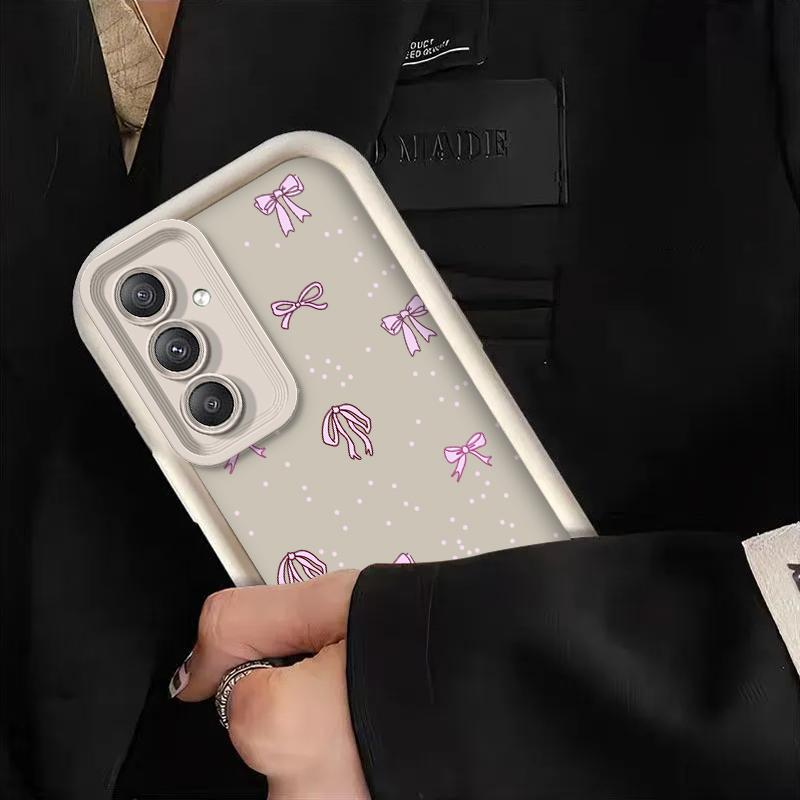 Simplicity Bowknot Case for Samsung Galaxy A73 A72 A71 A55 5G A54 A52 A52S A51 4G A31 A30 A24 A23 A22 A21S A20S A20 A14 Cover