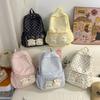 Cute Star Print Backpack for Women & Girls – Transparent Front Pocket, Lightweight Design – Perfect for School, Travel & Daily Use