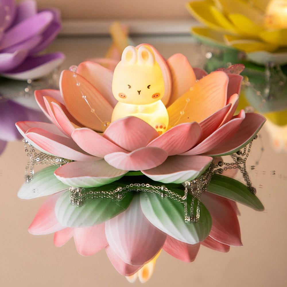 DIY Rabbit Lotus Lantern Material Package Mid-Autumn Festival Lantern  Festive Atmosphere