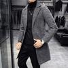 ZhangSong Long Chesterfield Jacket for and Cold Plus Sizes Men's Coat, Business, Casual, Weather, Fall/Winter, (Gray, 4XL)