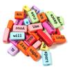 50pcs/Lot Rectangular Letter Beads Acrylic Beads Square Loose Spacer Beads For Jewelry Making Handmade Bracelet Necklace