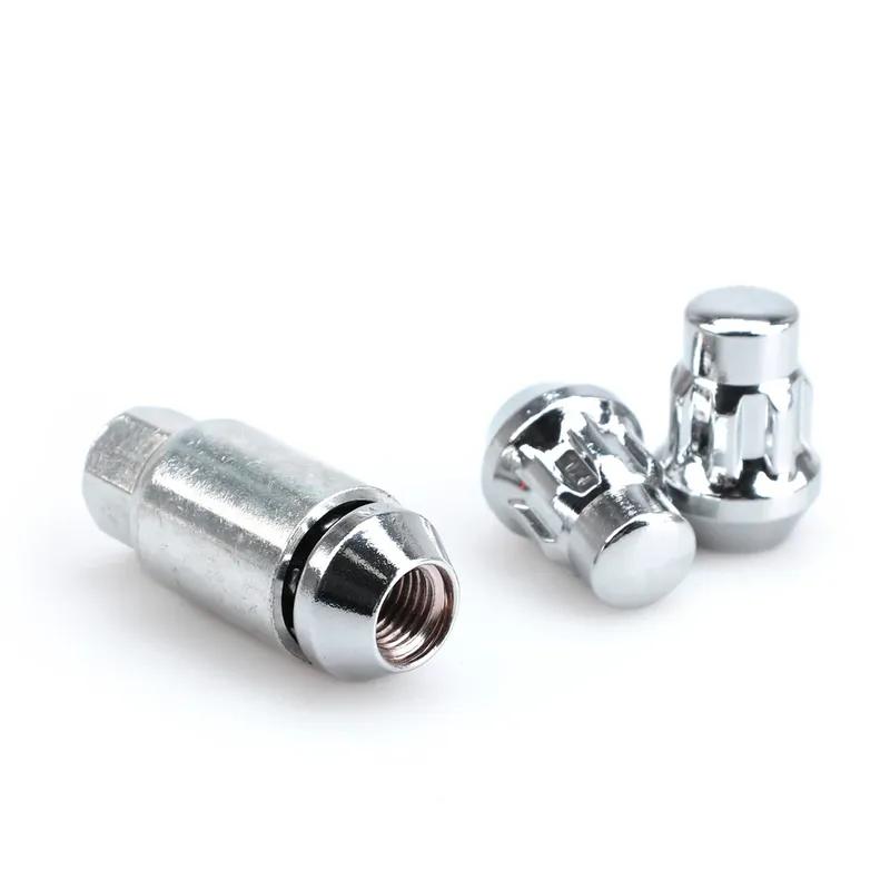 4 Anti Theft Nuts+2keys 33mm Safety Wheel Nuts Secrets M12x1.5 Rims Auto Accessories for Chevrolet Mitsubishi Mazda Kia
