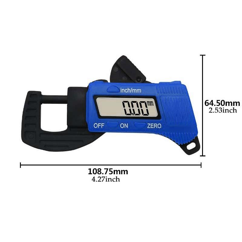 0-12.7mm Carbon Fiber Composites Digital Thickness Caliper Micrometer Guage