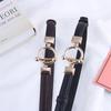 Personality Luxury Trouser Adjustable Dress Women Waistband Waist Belt PU Belt Metal Hook Buckle