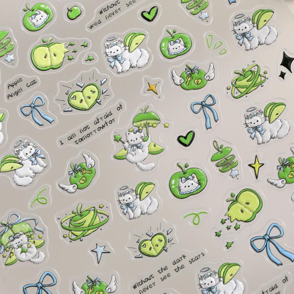 Retro Series Scrapbook Journal Sticker Cartoon Anime Red Color Stationery Sticker DIY Decor Nail Sticker