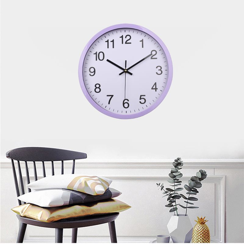 12-inch Quartz Silent Wall Clock Creative Simple Home Round Living Room Clock Design
