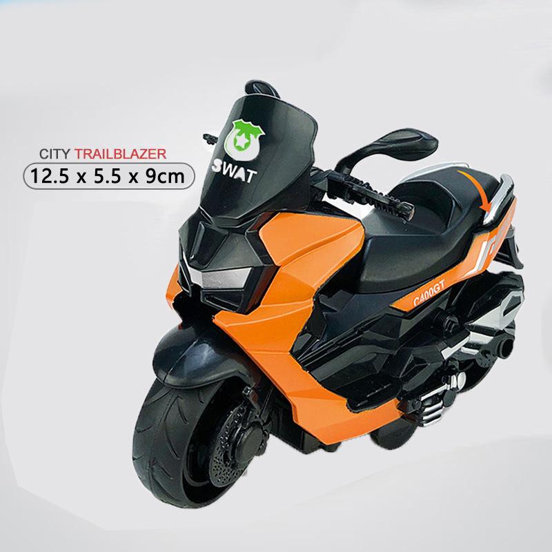 Çocuklar Ataletli Motosiklet Oyuncakları Erkekler Pedallı Vintage Geri Çekmeli Mini Motosiklet Modeli Sürtünme Güçlü Simülasyon Araba Oyuncakları Çocuklar İçin