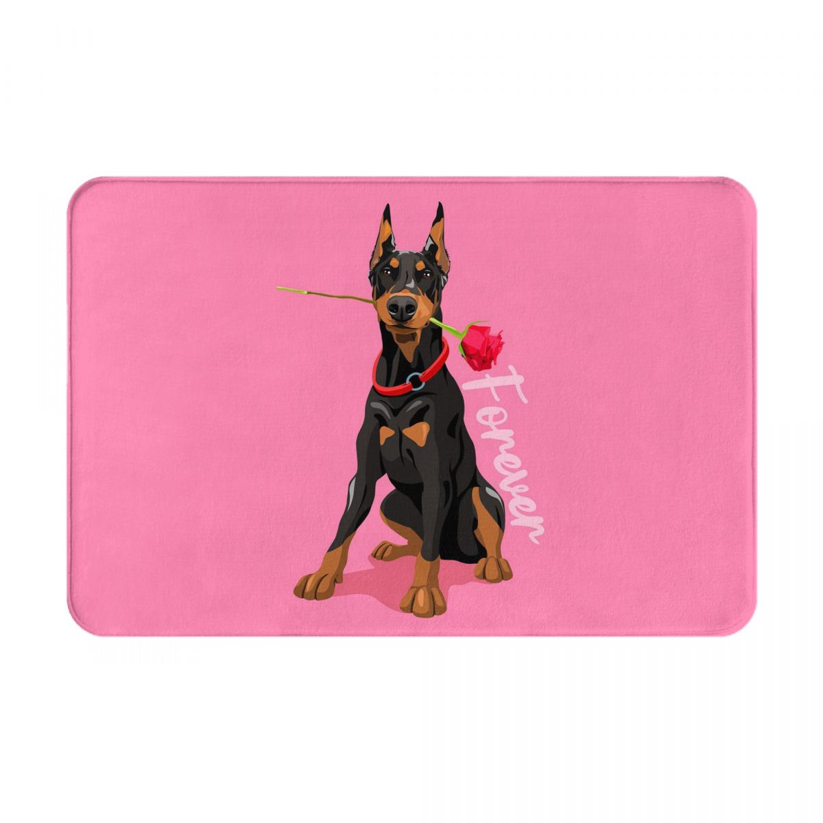 Dobermann Hond Anti-slip Deurmat Vloermat Kussen Tapijt Vloerkleed voor Keuken Entree Huis Slaapkamer Voetmat Matten 60x40 cm
