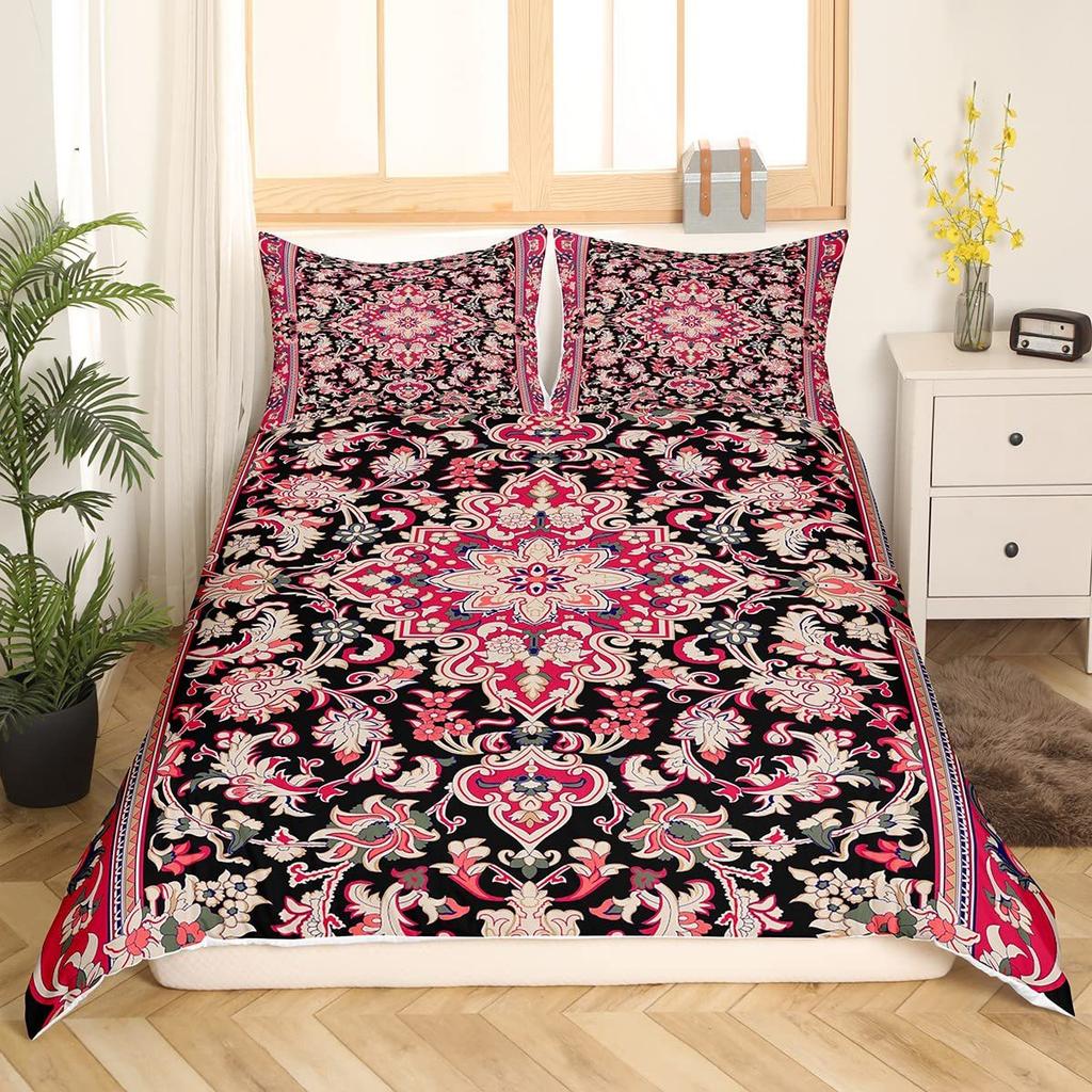 Bohemian Quilt Cover Bedding Retro Art Duvet Cover Three-Piece Set