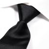 [Michiko London] KOSHINO Black Tie, Formal, Black, Ceremonial, Funeral, Memorial Service, Brand, Satin Weave, Plain, Slim Tie, 7cm, Silk Blend,
