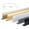 Hidden Door Handles Black Golden Mount Finger Edge Drawer Pull Concealed Handle Aluminum Alloy Long Furniture Handles Hardware