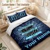 Custom Name Bedding Set 3 PiecesBIRMINGHAM CITY Football Print Duvet Cover + 2 Pillowcases Soft Bed Decor