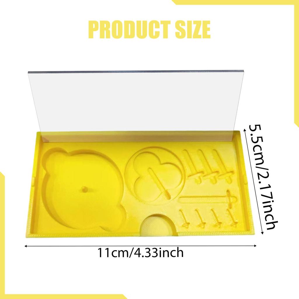 Storage Box for Watch Parts with Transparent Lid, Tray Dials, Storing Watchmaker's