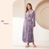 Lounge Robes Facecloth Robe მარტივი დიდი ზომის მარჯნის საწმისის წყვილი ხალათი კომფორტული და ელეგანტური შემოდგომა-ზამთრის გრძელი სქელი
