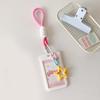 Photocard Holder Keychain Braided Rope Photocard Holder ID Card Protective Sleeve School Stationery Supplies for Women