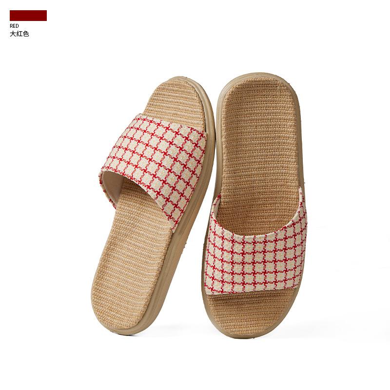 Fashion Retro Women's Home Linen Slippers