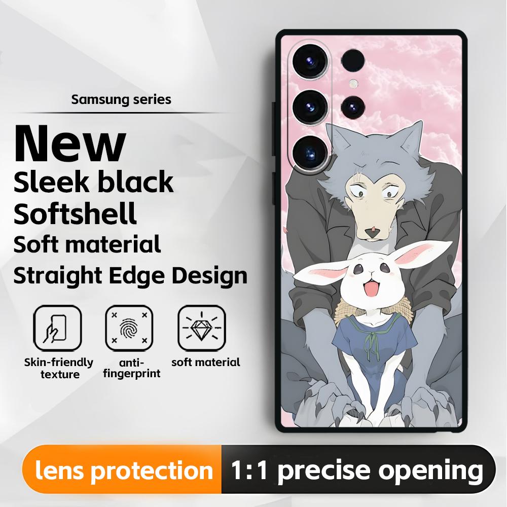 BEASTARS Phone Case For Samsung Galaxy S26 S25 S24 S23 S22 S21 Plus Ultra Note20 Soft Black