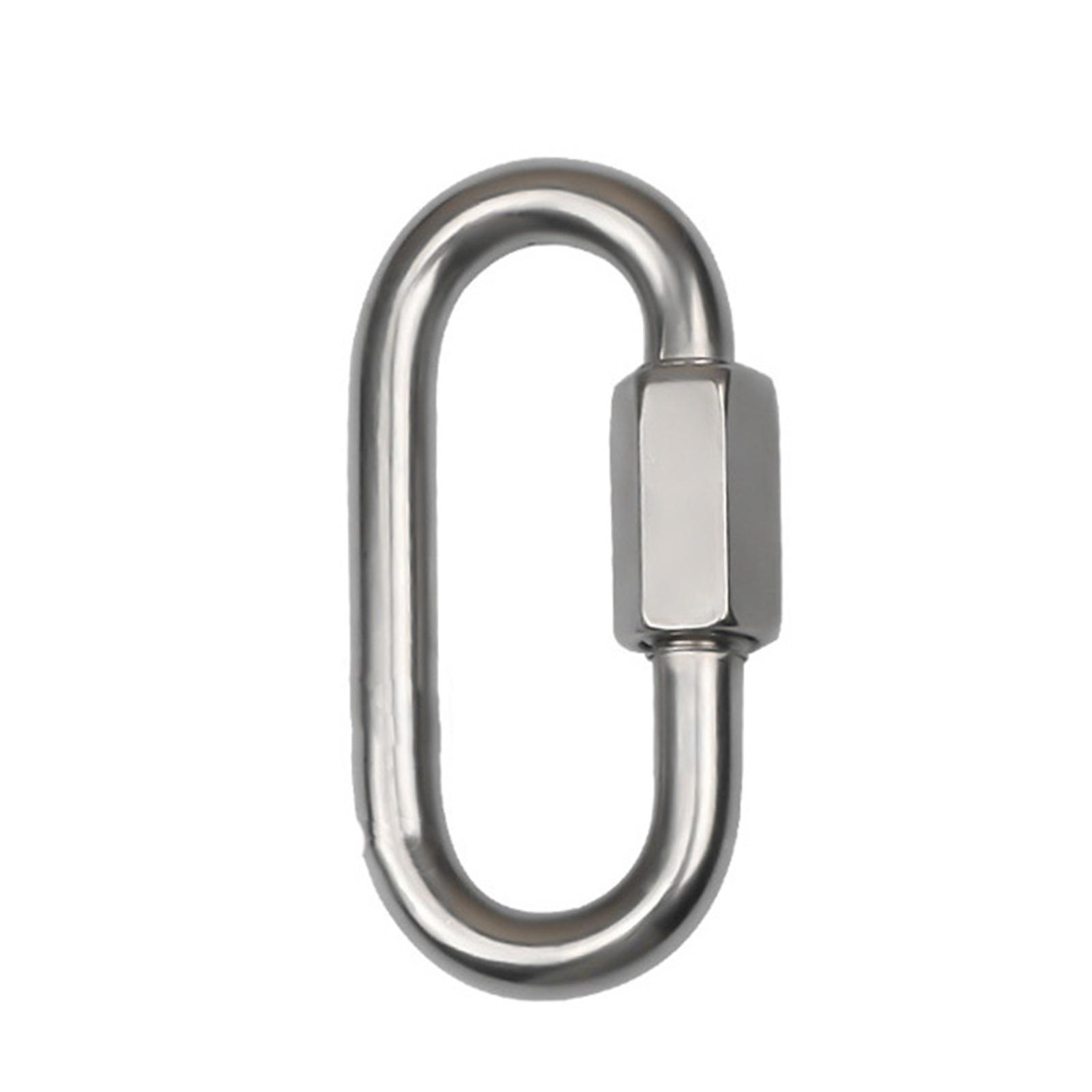 Stainless steel climbing buckle dog chain buckle buckle connection ring One Size серебряный