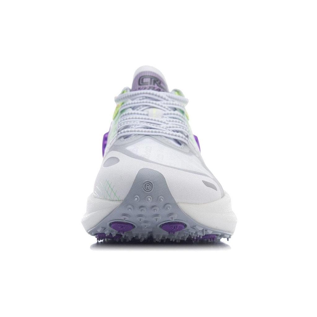 Li Ning Ranger Essential Slip Resistant Abrasion Resistant Low top Running Shoes Women's White Gray Purple ARHR054-1