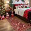 Christmas Corridor Carpet, Moisture-Proof And Machine-Washable Kitchen Floor Mat, Bedroom Bedside Rug For Home Decoration