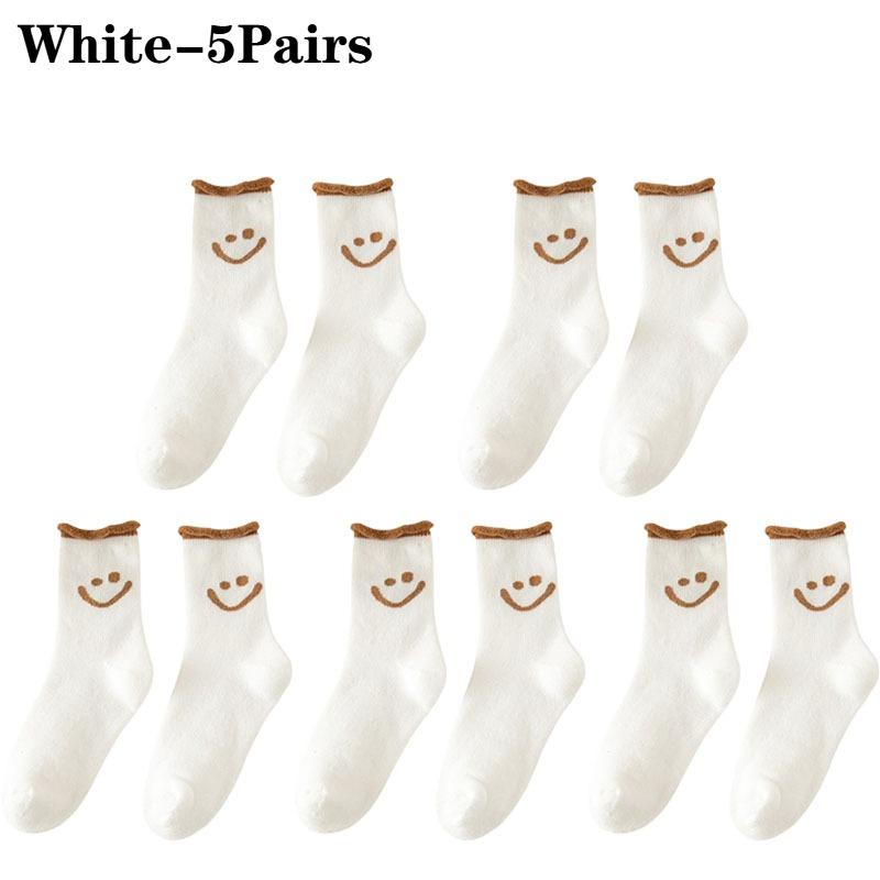 1-10 PairesChaussettes Chaudes Épaisses en Polaire pour Femmes Automne Hiver Chaussettes en Coton Éponge avec Doublure Peluche Mi-Mollet Style Japonais Chaussettes d'Intérieur