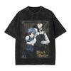 Anime Black Butler Graphic Tshirt For Men Women Clothing Summer Cotton Soft Short Sleeve Tees Vintage Washed Oversized T Shirt