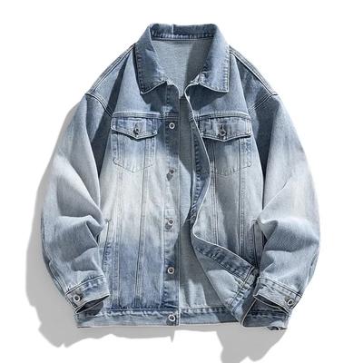 Spring Autumn Men's Denim Jacket Vintage Loose Turn Down Collar Jean Outwear Coat Men Fashion Couple Streetwear Denim Jacket