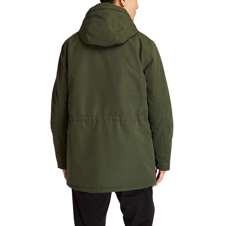 Timberland Giacca Lunga con Cappuccio Isolata con Logo da Uomo Capispalla Verde A4392-U31