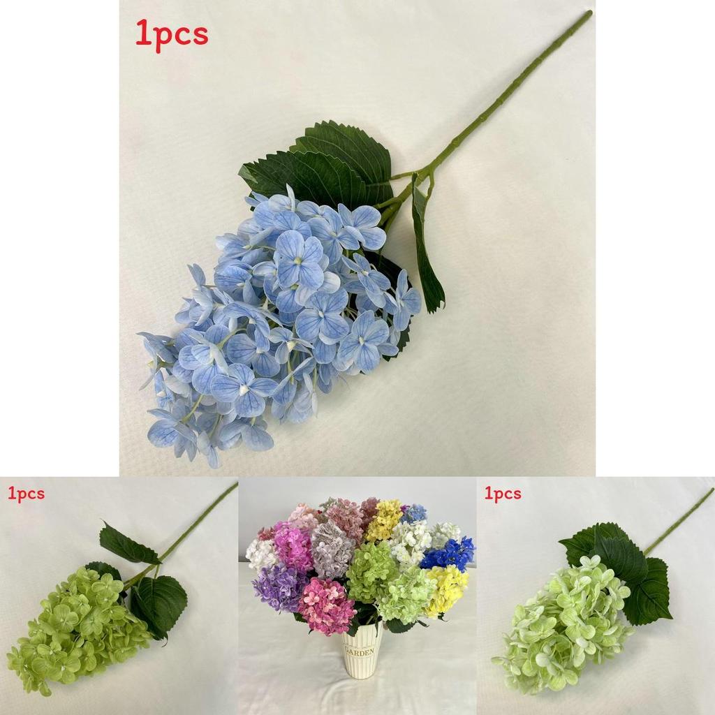 Realistische Hortensie Kunstblume Weiches Silikon für Event-Styling Heim-Büro-Dekor