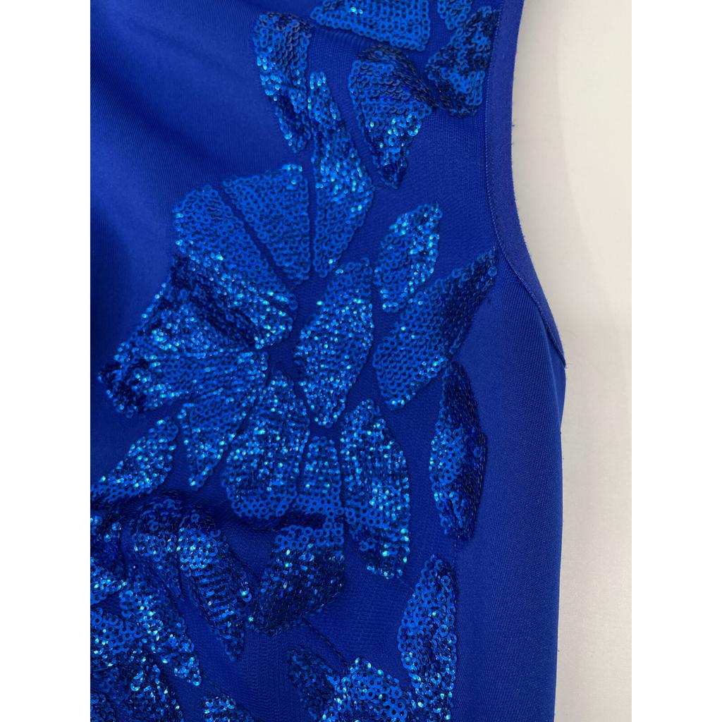 TADASHI SHOJI BJX19288M Royal blue sequin sleeveless dress dress XS Royal BlueUsed