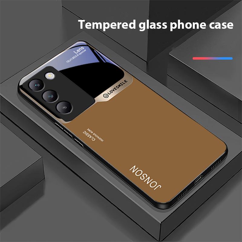 Large Window White For Y72 33S 11 03 36 96 Lite 35 16 Iqoo 12 V40 SE 5G 29 40 21 30 X80 Pro Vivo Tempered Glass Phone Case Black