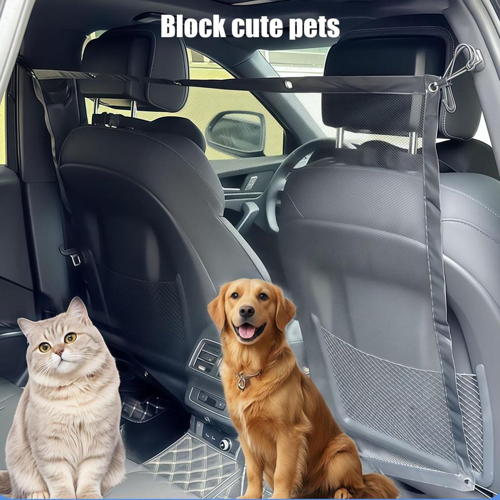116x76cm Dog Net Adjustable Truck Divider Back Seat Barrier Heavy-Duty Foldable Isolation Net Car Accessories for Safe Driving