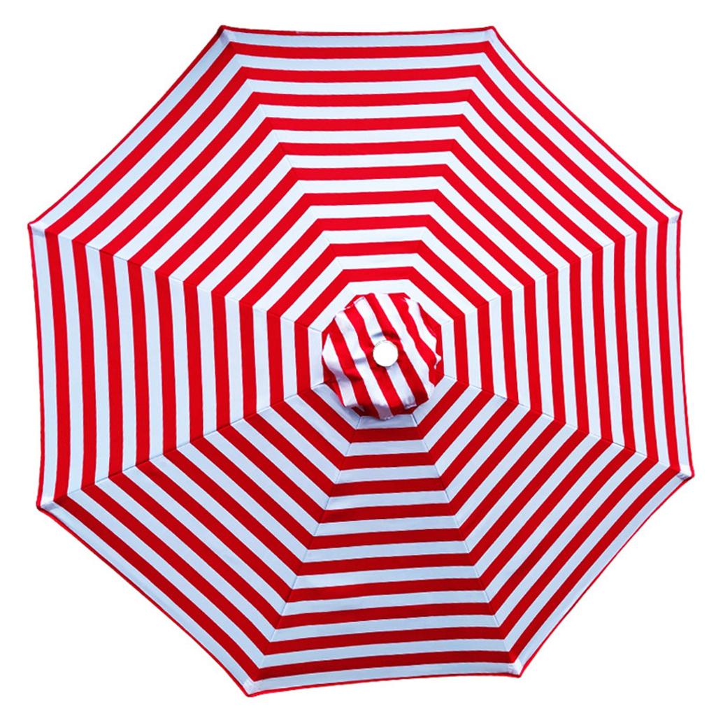 Large Outdoor Patio Umbrella with Durable Red Canopy, UV Protection, Wind Resistant, Easy Crank Lift, 8-Rib Frame for Garden, Deck, Poolside, Backyard
