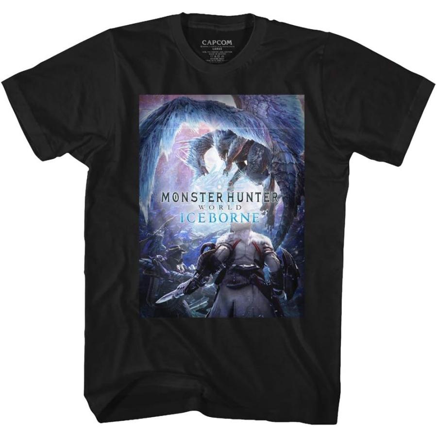 Monster Hunter Gaming Iceborn Keyart Adult Short Sleeve T-Shirt Graphic Tee Black XXXXXL