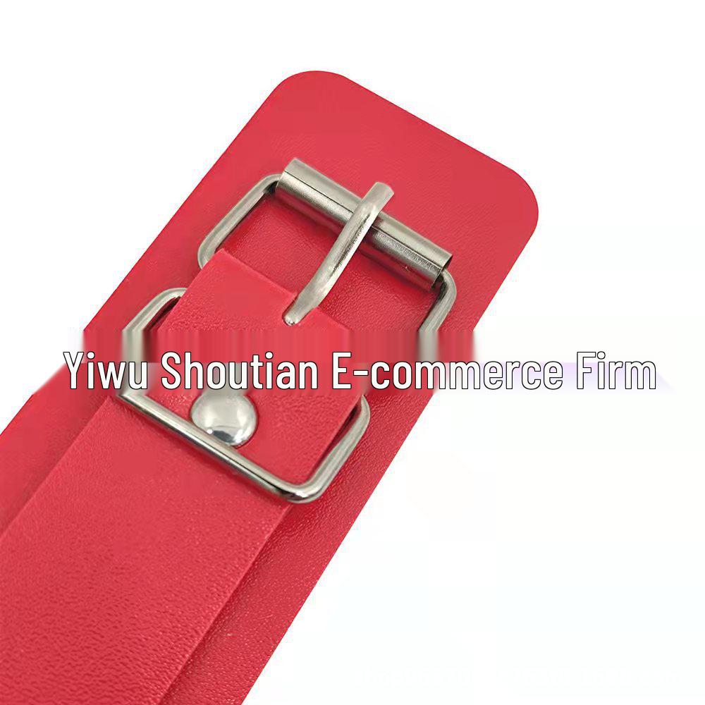 Leather Women's Bondage Choker with Nipple Clamps - Erotic Flirtatious Adult Toys.