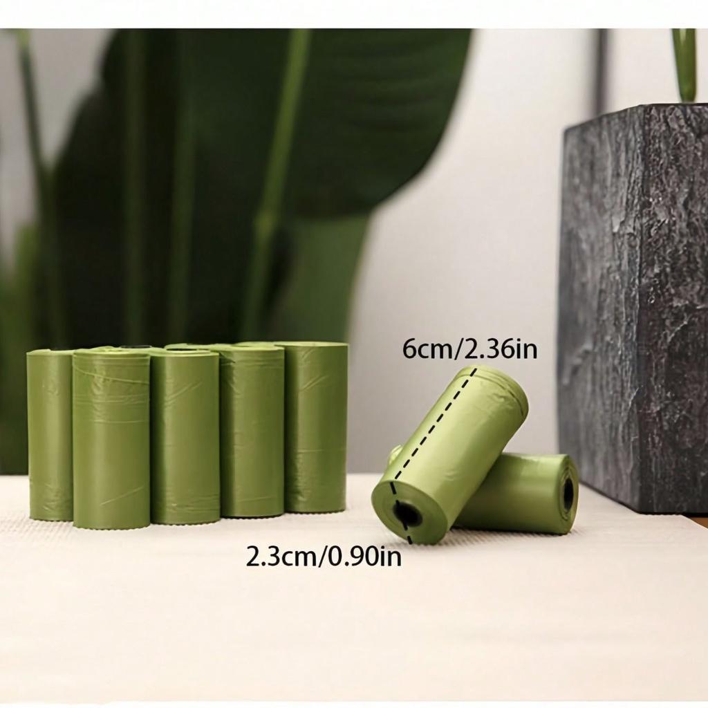 Pet Dog Excrement Bag, Biodegradable, Thickened, Portable Paw Printed, Small Cat Litter Bag, Outdoor Use, 42Rolls