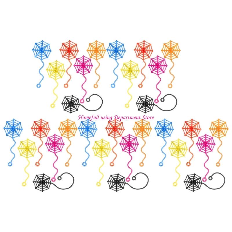 

30Pcs Sticky spiderwebs Halloween Decoration Adhesive Spiderweb Wall Ornament For Home School Halloween Party Supplies China Mainland