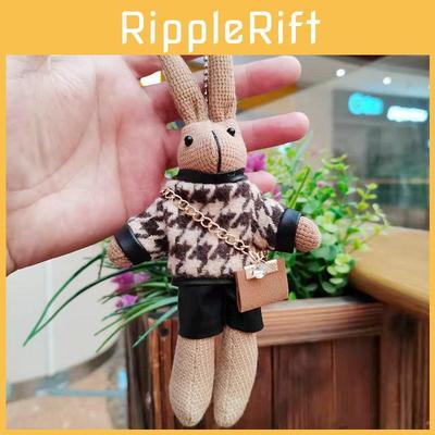 Adorable Rabbit Plush Keychain Soft Toy Cute Bunny Pendant For Backpacks And Bags