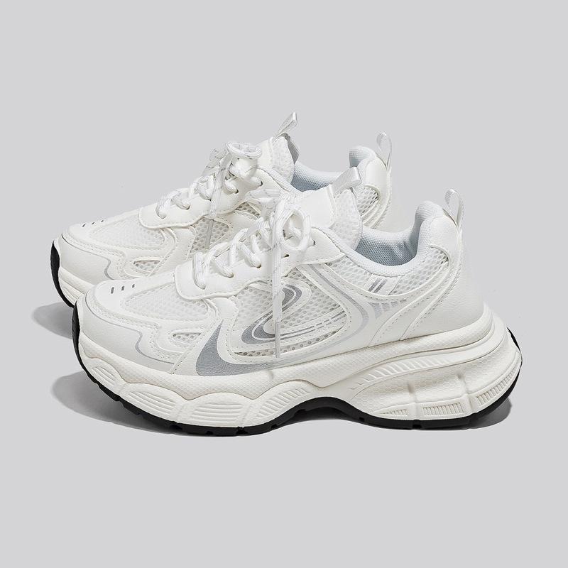 

New white shoes women s spring and autumn heightening platform running shoes versatile and lightweight casual sports shoes 36 белый