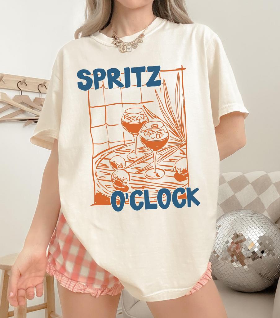 Spritz OClock Shirt Citrus Spritz Shirt Summer Girls Trip Shirt Italy Vacation Shirt Bachelorette Party Shirt Euro Summer Shirt Cocktail Tee