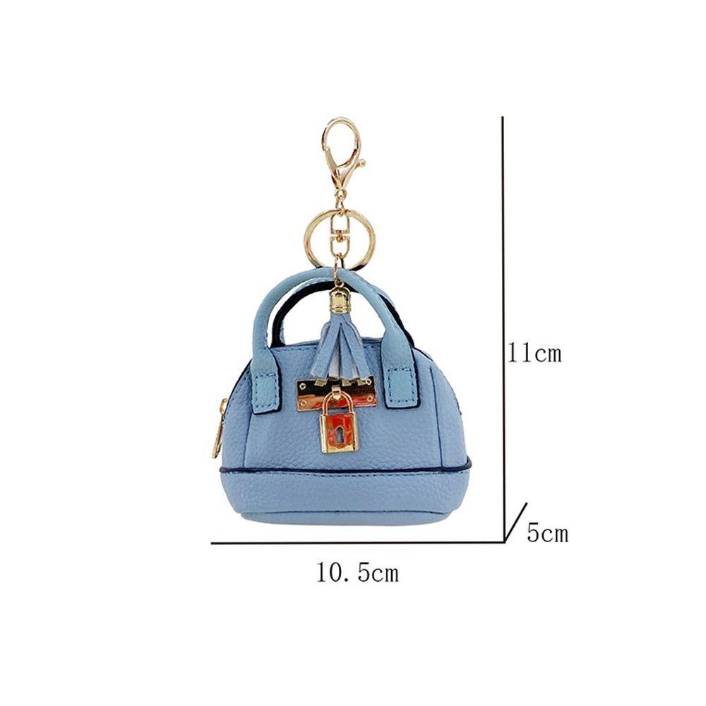 Creative With KeyChain Key Bag Simple PU Leather Mini Storage Pouch Multifunction Gift Coin Purse Wallet