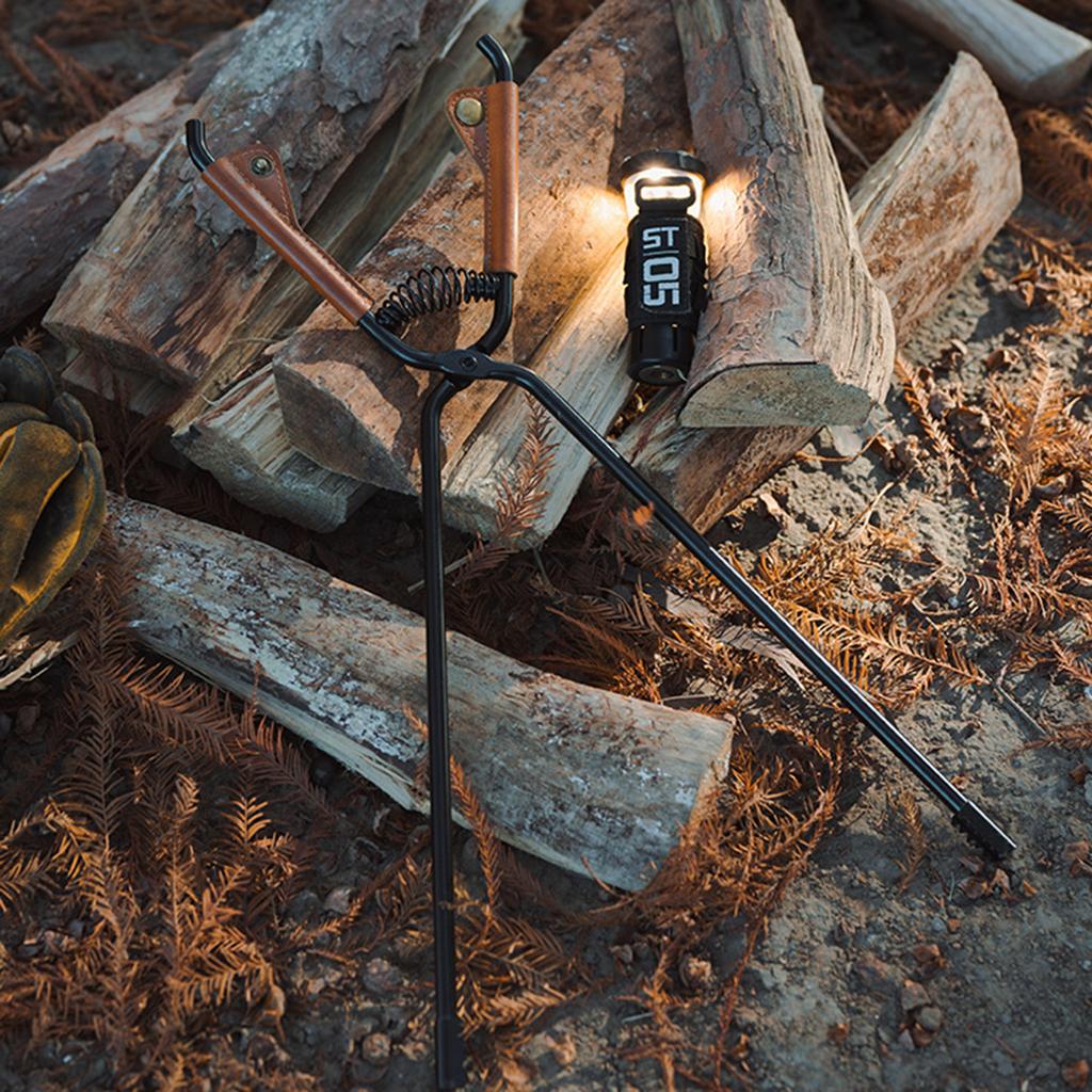 Lange Griffkohlezange Metall Camping Grillzange Kaminzange Grillkohle-Aufhebezange Langlebig
