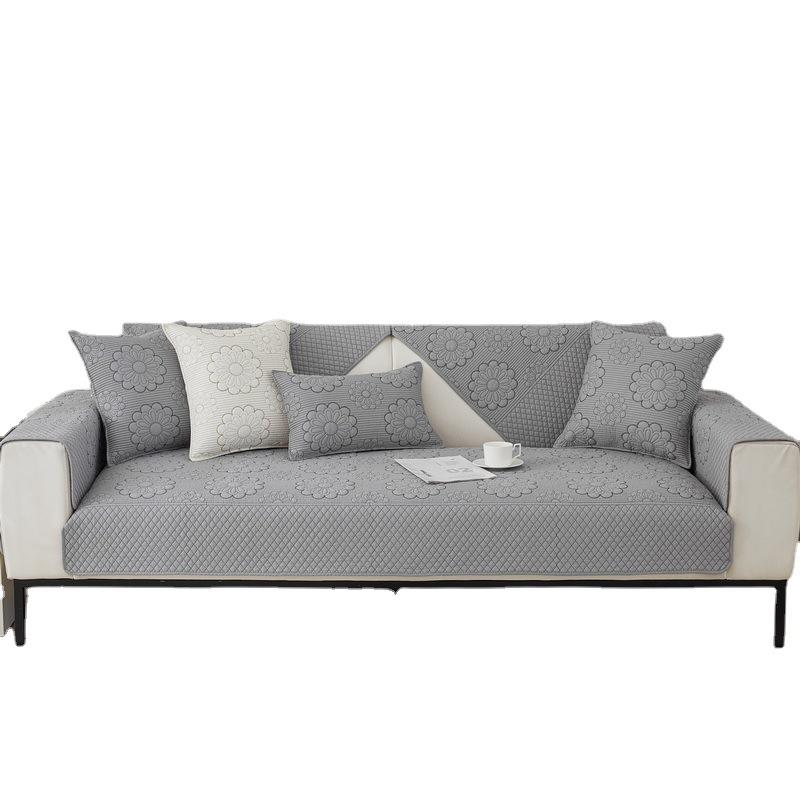 Pure Cotton Sofa Cushion, Four-Season Non-Slip Fabric, Simple Modern Universal Seat Cushion, Summer Leather Sofa Cover Cover Cloth Towel