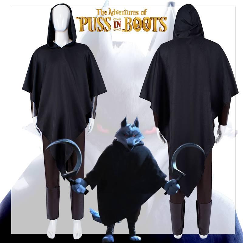 Wysokiej jakości kostium Cosplay Kota w Butach Wilk Śmierci Dla Mężczyzn