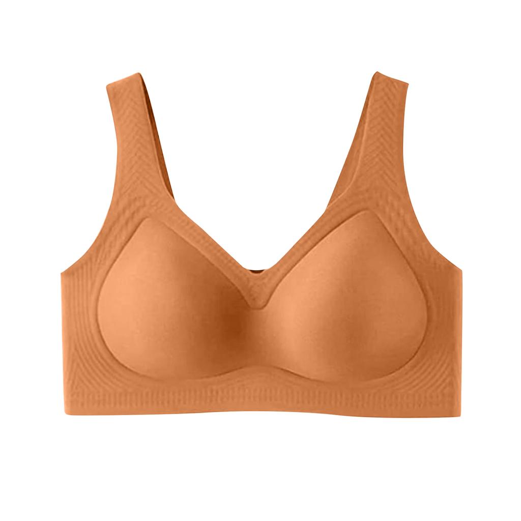 Women's Seamless And Comfortable Underwear, Large Size, Large Chest, Small Display, Gathered Full Face Bra