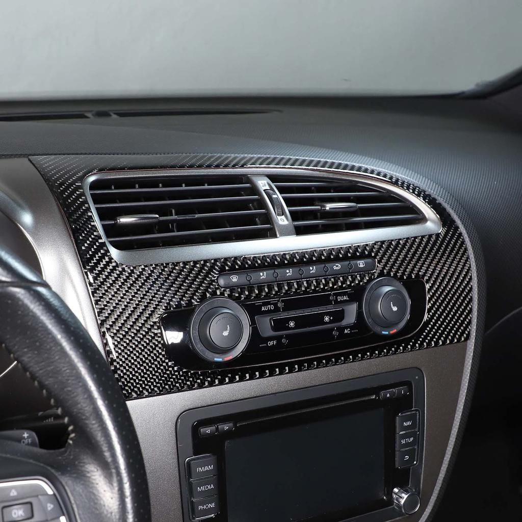 For Seat Leon 2005-2012 LHD RHD Real Carbon Fiber Car Dashboard Decoration Stickers Interior Decoration Stickers Car Accessories