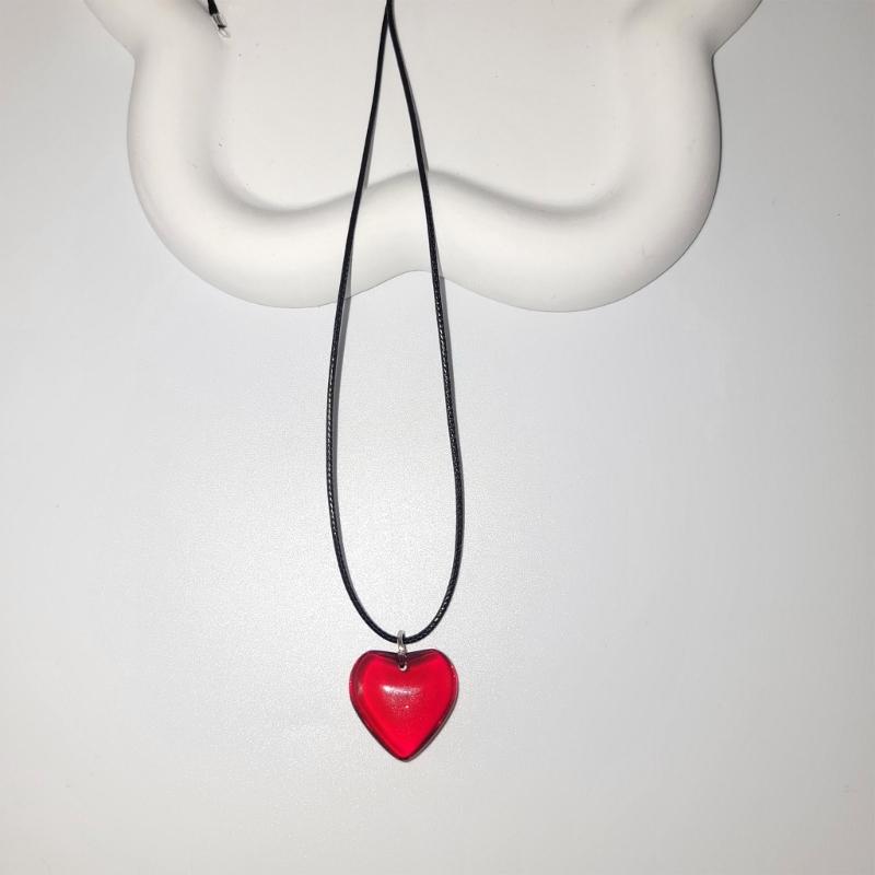 Fashion Trend Niche Sense Loves Pendant Collarbone Chain Temperament Simple Cold Wind Adjustable Black Rope Necklace