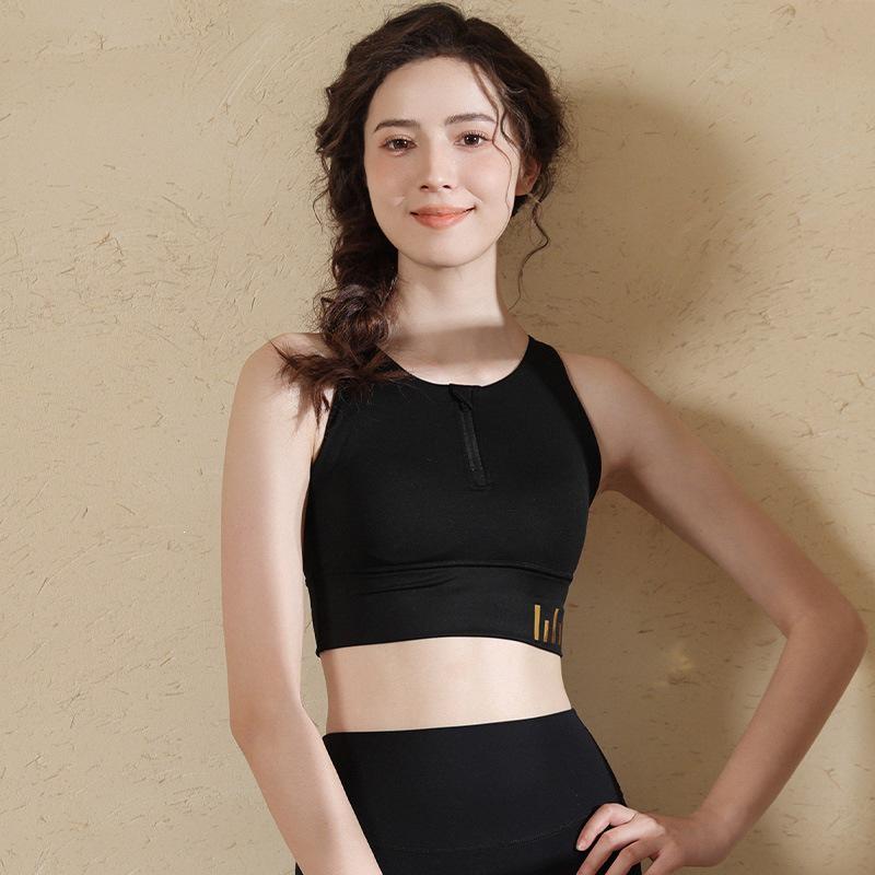 Women s Shockproof Sports Bra | High-Intensity Running & Yoga | Front Zipper Fitness Vest M