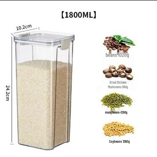 Transparent Plastic Food-Grade Storage Jar for Candy, Tea, Grains, and Cereal